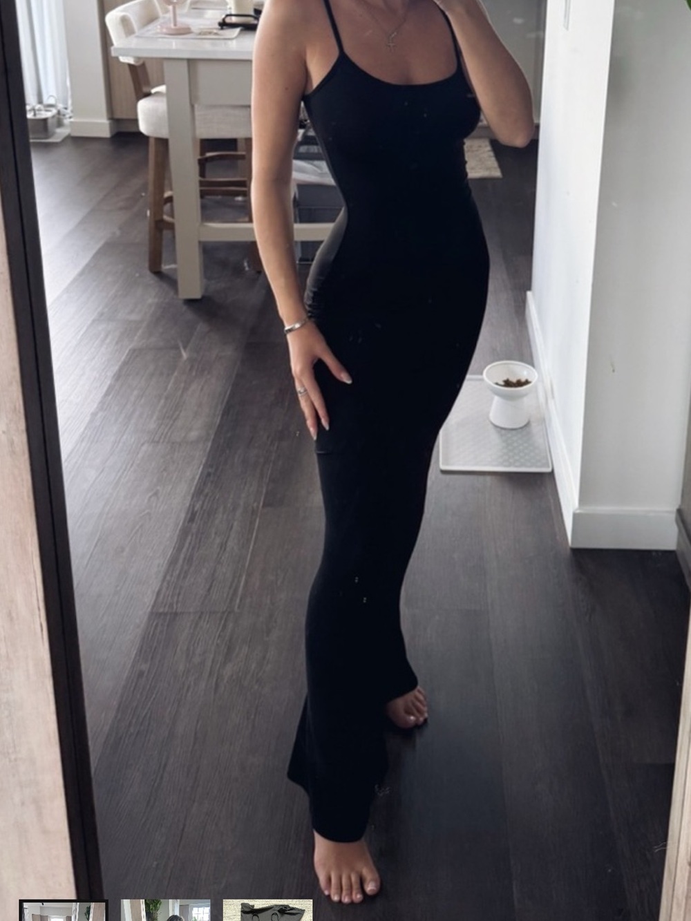 Women’s Black Slim Fit Maxi Dress